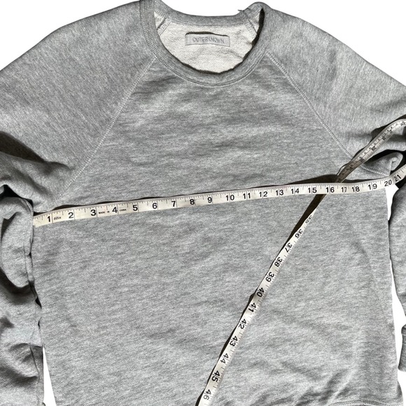 Outerknown Mens Gray Sweatshirt Raglan Long Sleeve Crewneck Pullover Casual - Picture 6 of 9